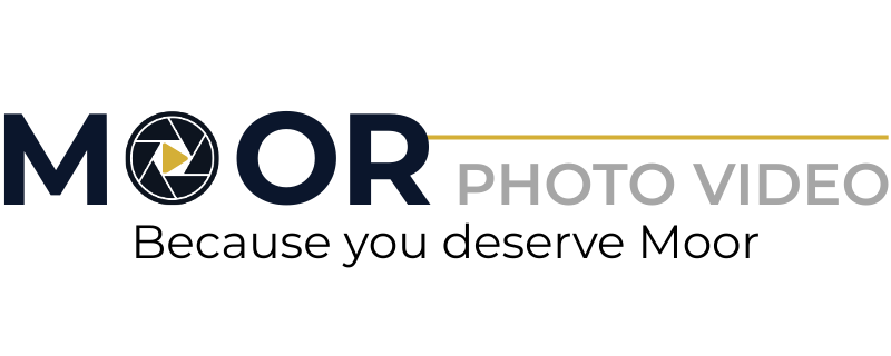 Moor Photo Video logo with tagline.